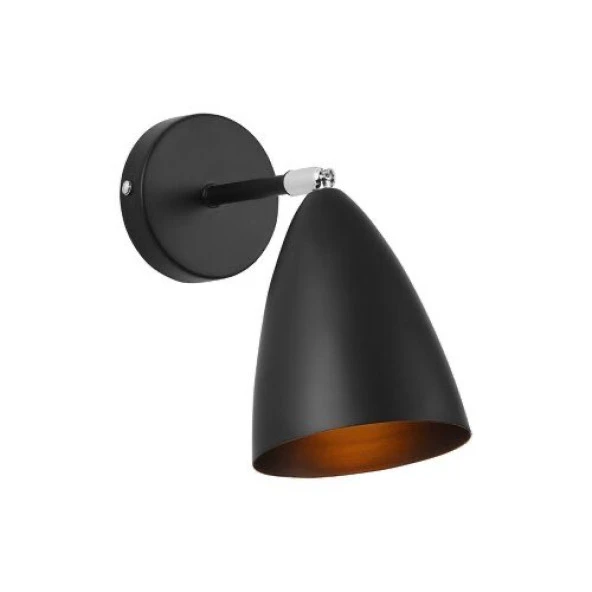 Rsylight Metal Mafsallı Siyah 180 Derece Hareketli Rustik  Duvar Aplik