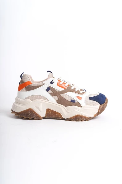 Muca Lacivert Turuncu Sneaker Günlük Spor Ayakkabı - 4