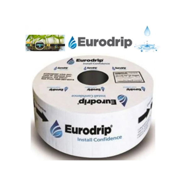 Eurodrip Yassı Damlama Çap 16 Mm 6 Mil 25 Cm 3.6 L 2500 M