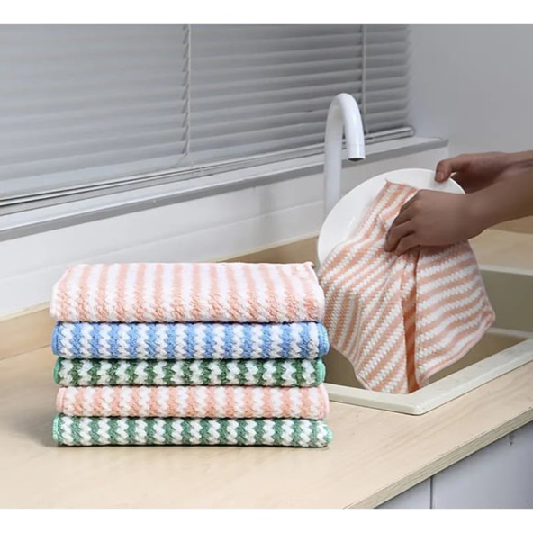 BySevil 3 Adet Pofuduk Pamuklu Mutfak Bezi