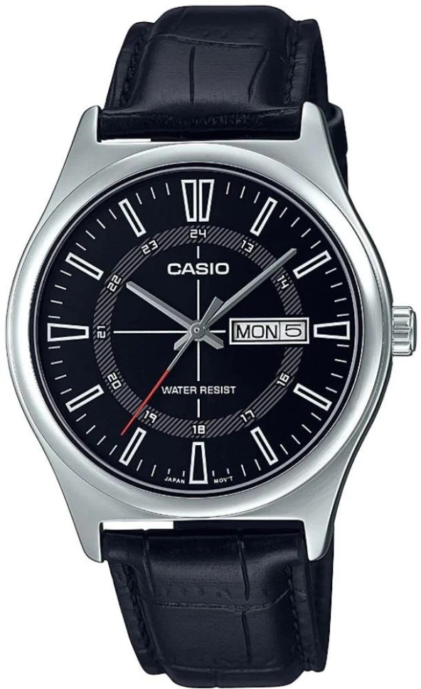 CASIO MTP-V006L-1CUDF SİYAH DERİ KORDON ERKEK KOL SAATİ
