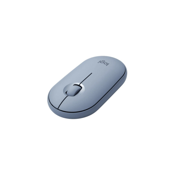logitech M350 Pebble Sessiz Kablosuz Kompakt Mouse - Mavi gri