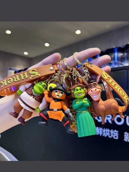 Sevimli 3D Silikon Anahtarlık Kaliteli Büyük Boy Shrek - 2