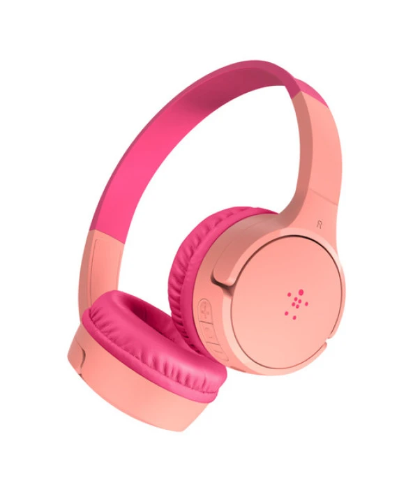 Belkin SoundForm Çocuklar için Kablosuz Kulak Üstü Kulaklık Pembe