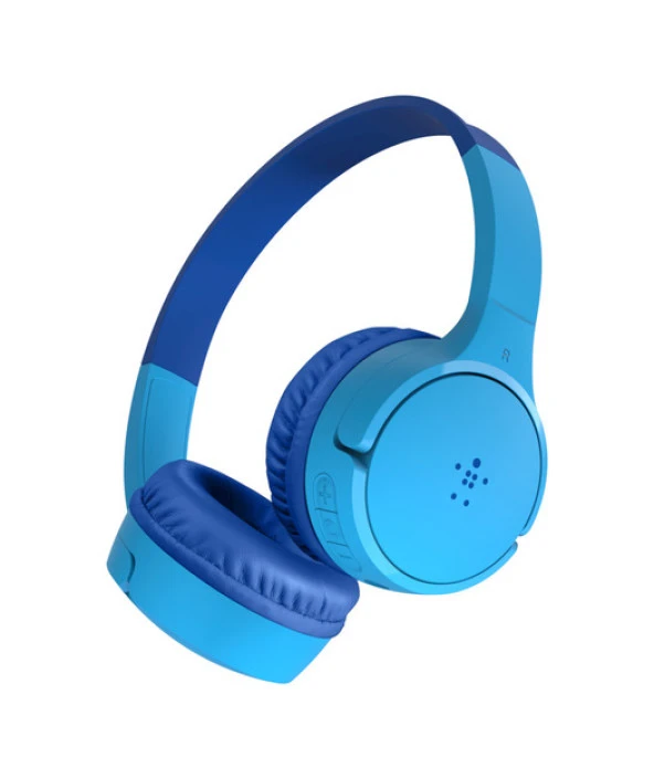 Belkin SoundForm Çocuklar için Kablosuz Kulak Üstü Kulaklık Mavi