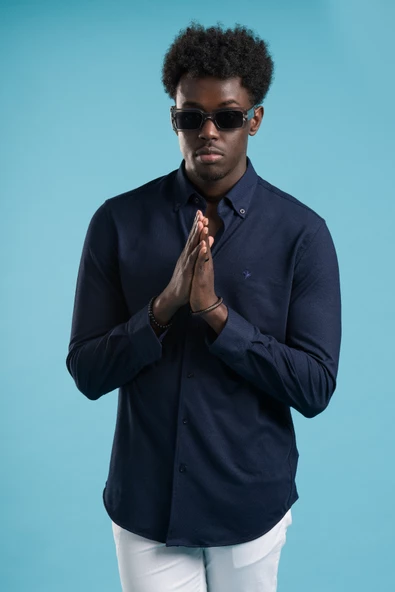 Paul Martin Regular Fit Yaka Düğmeli Pamuklu Likralı Gömlek - Resim 9