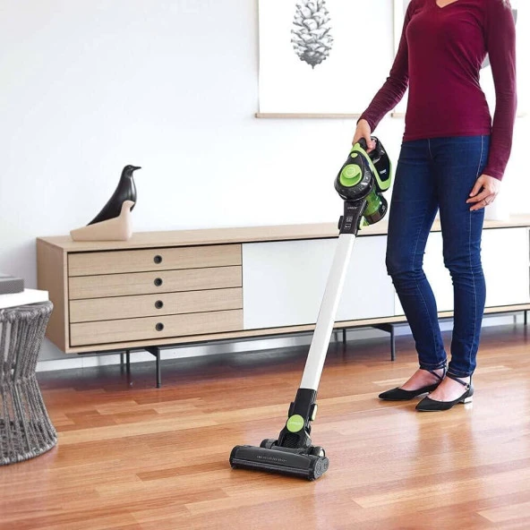 Polti Forzaspira Slim SR110 Şarjlı Dik Süpürge, 50 Dk'ya Kadar Çalışma, 3 Aşamalı Filtrasyon, Yıkanabilir HEPA 10 Filtre, Yeşil-Siyah - 4