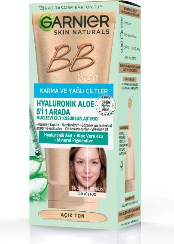 Garnier Hyaluronik Aloe Oil Free Bb Krem - Açık Ton - 2