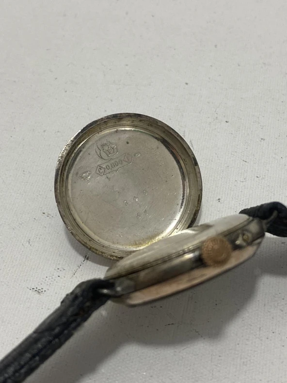 Constantinople Cylindre 10 Rubis 30mm 800 Ayar Gümüş Cep / Kol Saati 2. El - 7