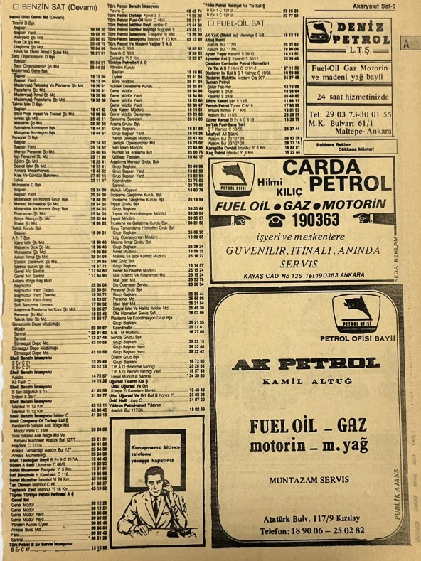 Ankara 1986 Meslek Reklam İlanı Efemera S5 ürün görseli