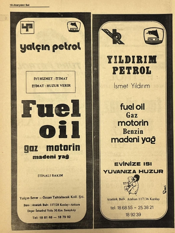 Ankara 1986 Meslek Reklam İlanı Efemera S17 - Resim 2