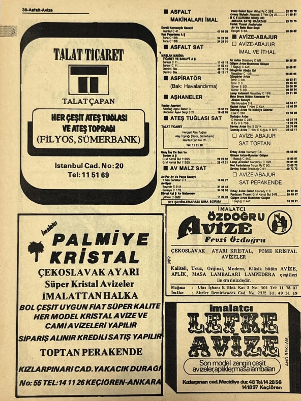 Ankara 1986 Meslek Reklam İlanı Efemera S37 - Resim 2