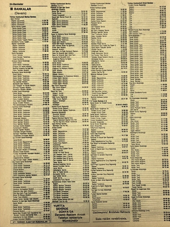 Ankara 1986 Meslek Reklam İlanı Efemera S53 - Resim 2