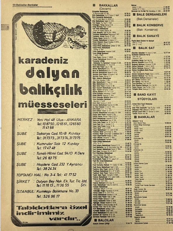 Ankara 1986 Meslek Reklam İlanı Efemera S49 - Resim 2