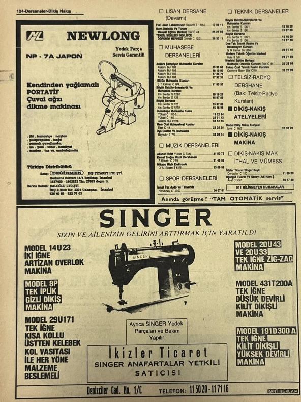Ankara 1986 Meslek Reklam İlanı Efemera S123 - Resim 2