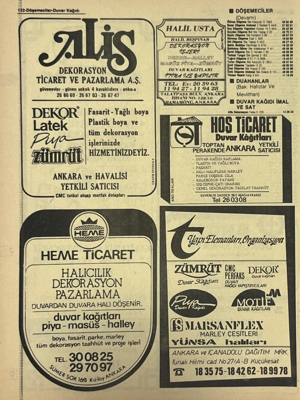 Ankara 1986 Meslek Reklam İlanı Efemera S131 - 2