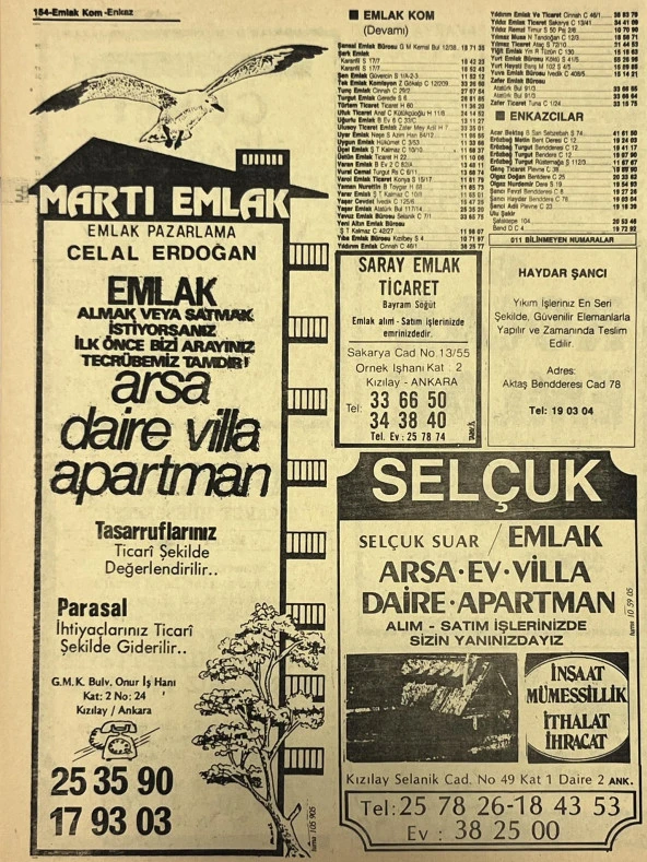 Ankara 1986 Meslek Reklam İlanı Efemera S153 - Resim 2