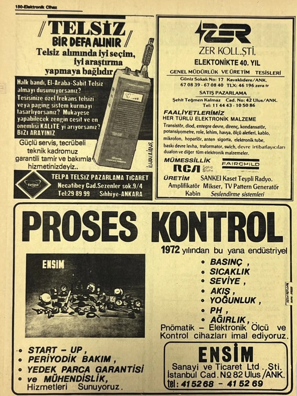 Ankara 1986 Meslek Reklam İlanı Efemera S149 - Resim 2