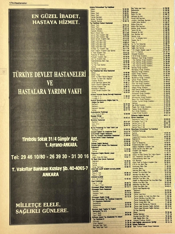 Ankara 1986 Meslek Reklam İlanı Efemera S173 - Resim 2