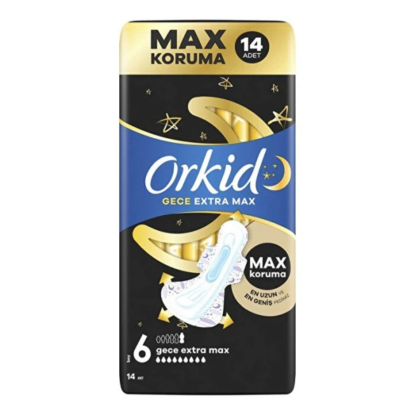 Orkid Ultra Gece Extra Max Ped 14x2 28 Adet - Resim 2