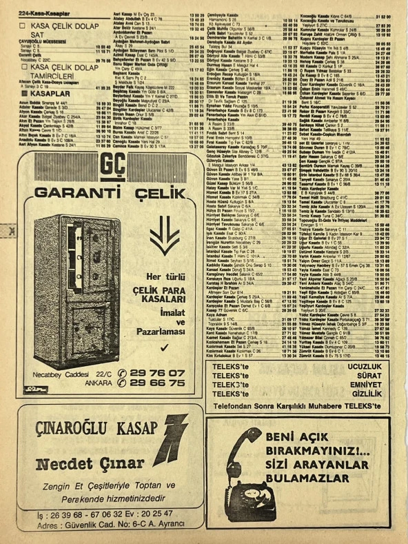 Ankara 1986 Meslek Reklam İlanı Efemera S223 - Resim 2