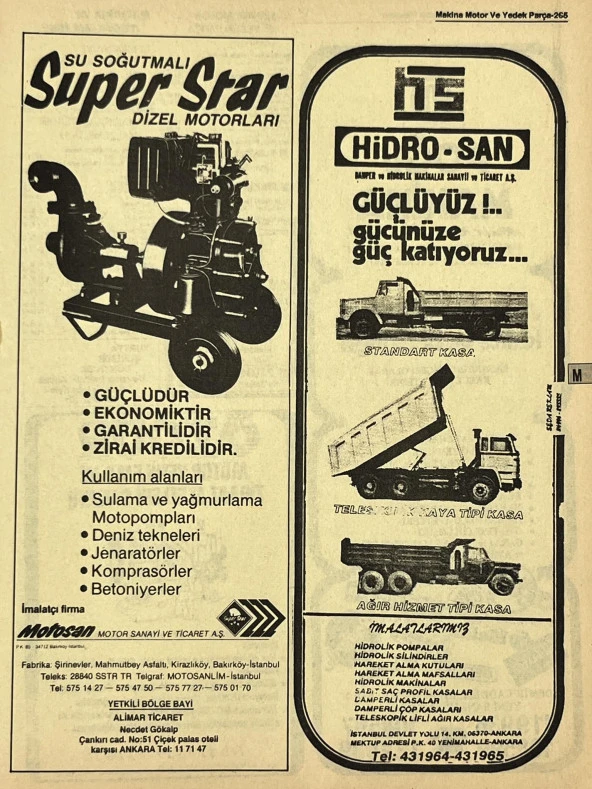 Ankara 1986 Meslek Reklam İlanı Efemera S265 ürün görseli 1