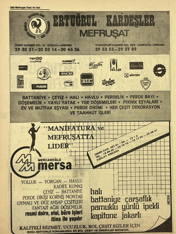 Ankara 1986 Meslek Reklam İlanı Efemera S281 - Resim 2