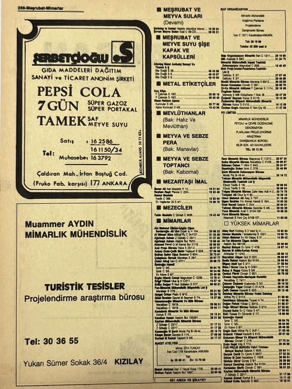 Ankara 1986 Meslek Reklam İlanı Efemera S287 - Resim 2