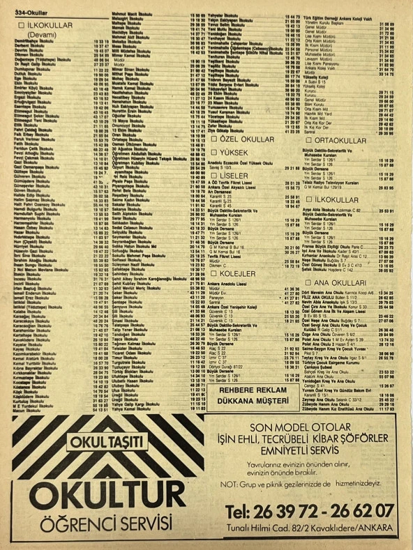 Ankara 1986 Meslek Reklam İlanı Efemera S333 - Resim 2