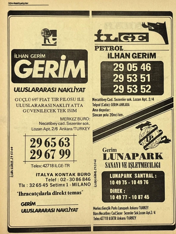 Ankara 1986 Meslek Reklam İlanı Efemera S323 - Resim 2