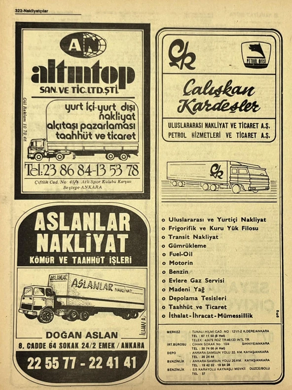 Ankara 1986 Meslek Reklam İlanı Efemera S321 - Resim 2