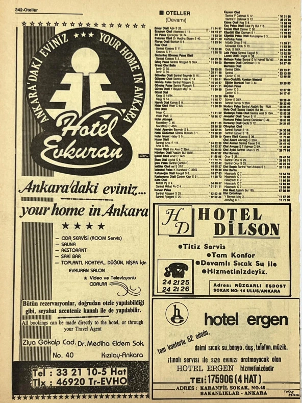 Ankara 1986 Meslek Reklam İlanı Efemera S341 - Resim 2