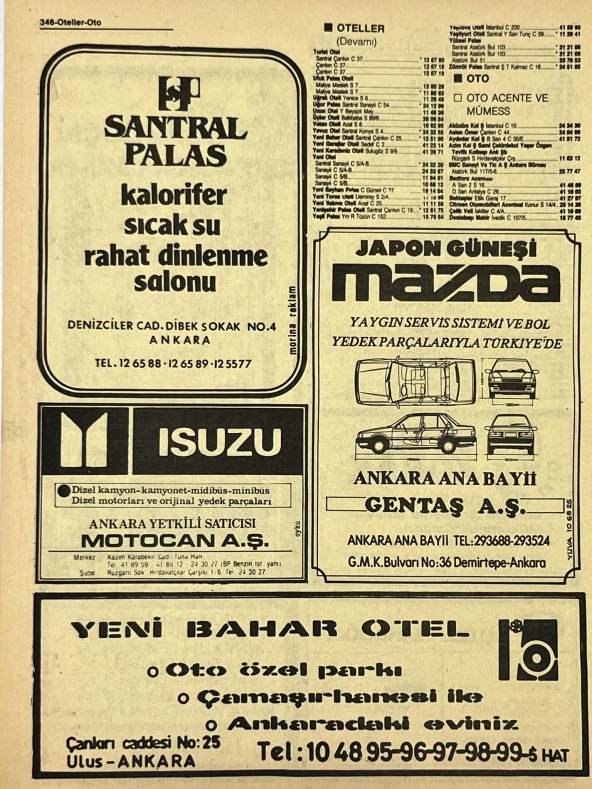 Ankara 1986 Meslek Reklam İlanı Efemera S345 - Resim 2