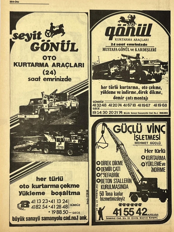 Ankara 1986 Meslek Reklam İlanı Efemera S353 - Resim 2