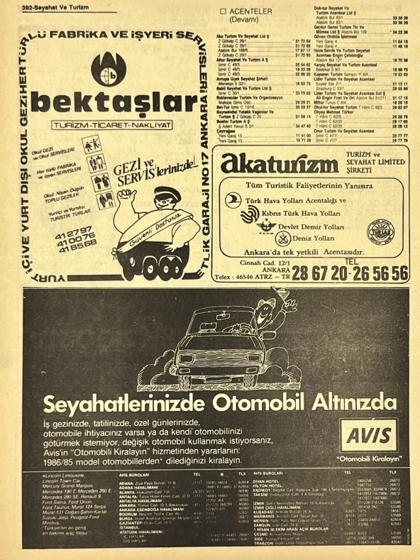 Ankara 1986 Meslek Reklam İlanı Efemera S391 - Resim 2