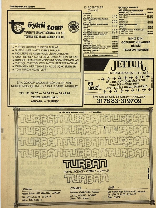 Ankara 1986 Meslek Reklam İlanı Efemera S393 - Resim 2