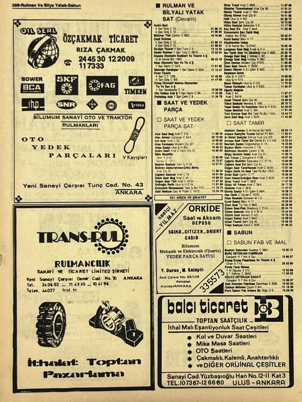 Ankara 1986 Meslek Reklam İlanı Efemera S387 - Resim 2