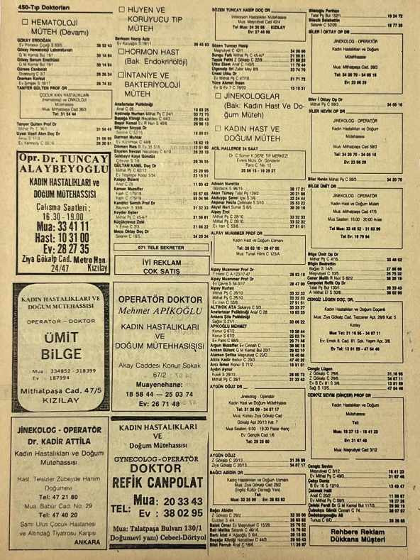 Ankara 1986 Meslek Reklam İlanı Efemera S449 - Resim 2