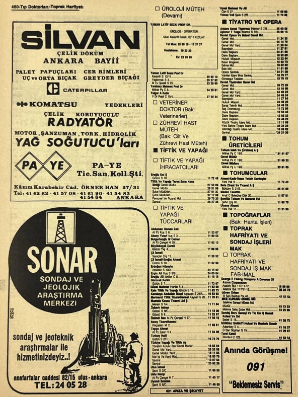 Ankara 1986 Meslek Reklam İlanı Efemera S459 - Resim 2