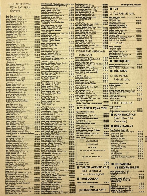 Ankara 1986 Meslek Reklam İlanı Efemera S465 ürün görseli 1