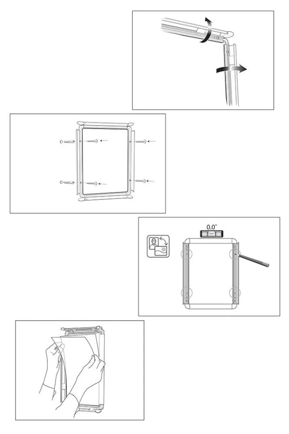 Tak Çıkar Rondo Çerçeve A4 21x30 cm 3 Adet Açılır Kapanır Çerçeve Aç Kapa Çerçeve A4 Afiş Çercevesi - 3