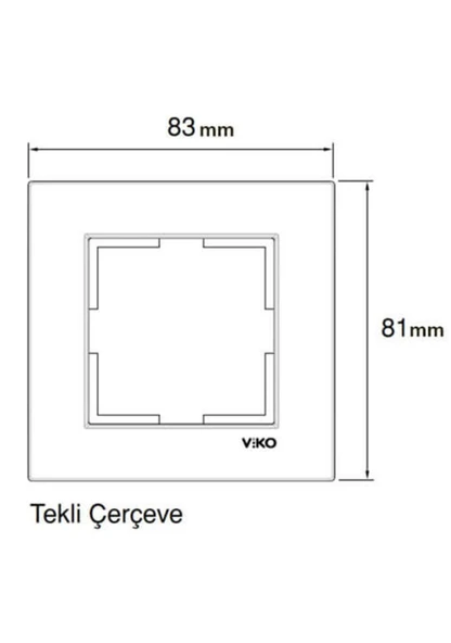 Viko Karre Tekli Çerçeve Beyaz 1 Adet Priz Çerçevesi - 6