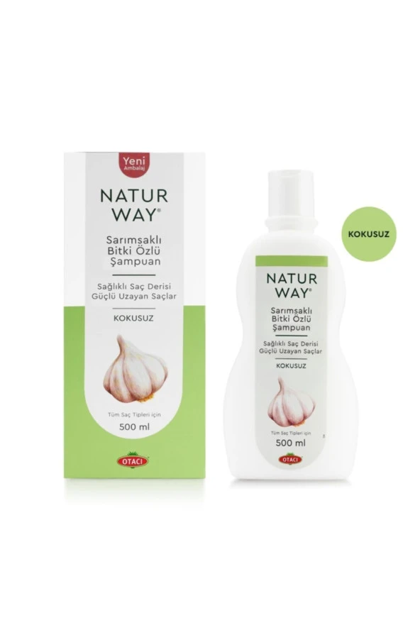 Otacı Naturway Sarımsaklı Bitki Özlü Şampuan Tüm Saç Tipleri Için Kokusuz 500 Ml
