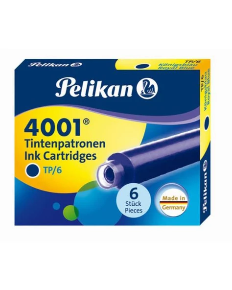 Pelikan Tp6x Dolma Kalem Kartuşu Mavi