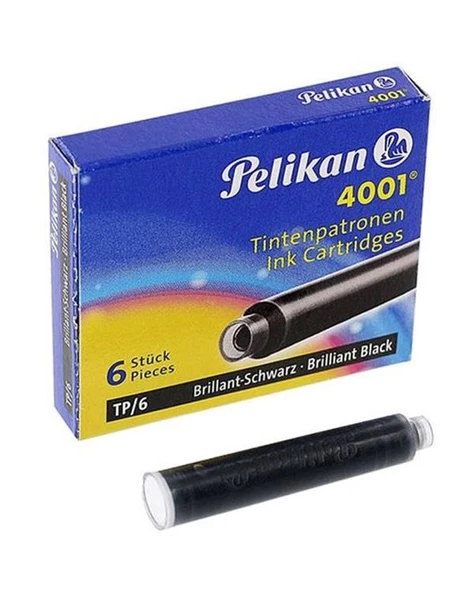Pelikan Tp6x Dolma Kalem Kartuşu Siyah