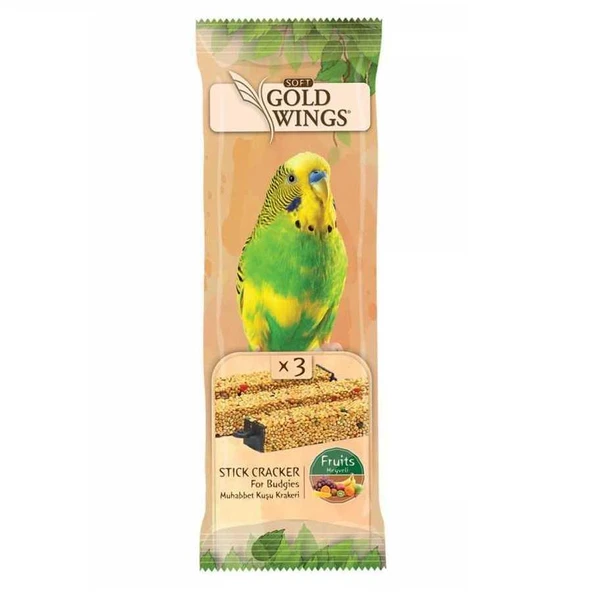 Gold Wings Meyveli Muhabbet Kuş Kraker 3'lü ürün görseli 1