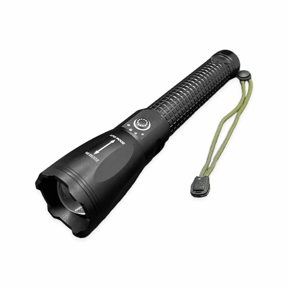 Panther USB Şarjlı Zoomlu 20W El Feneri PT-4113 - 6