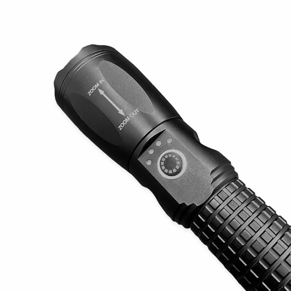 Panther USB Şarjlı Zoomlu 20W El Feneri PT-4113 - 7