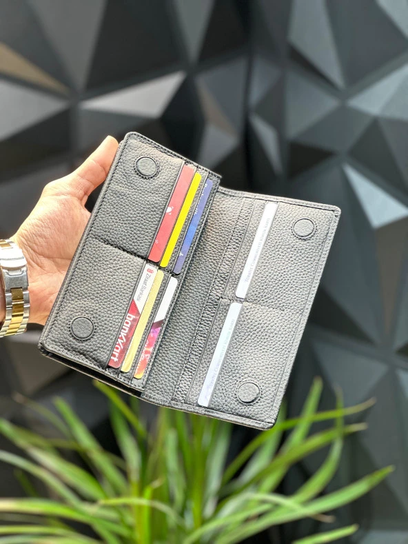 Telefon Bölmeli Unisex Hakiki Deri Telefon Hazneli Uzun Cüzdan Mıknatıslı Ve El Bantlı Cüzdan.MACONS - 3