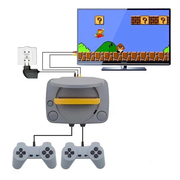 Cosmostech Süper 8 Bit Game Atari 2 Oyun Kolu 1 Tabanca Mario ve Onlarca Oyun Yüklü - 4